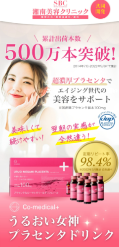 アンチエイジングの強い味方。うるおい女神プラセンタドリンクの効果