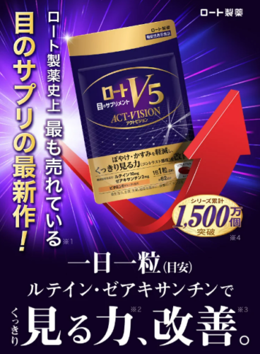 眼の健康気になりませんか？ロートV５アクトビジョンaで先手予防