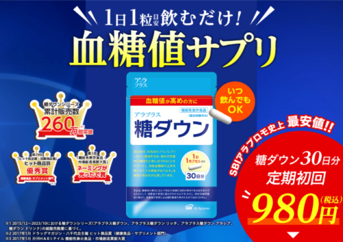 手軽に血糖値対策始めませんか?糖ダウンの効果と気になる口コミ